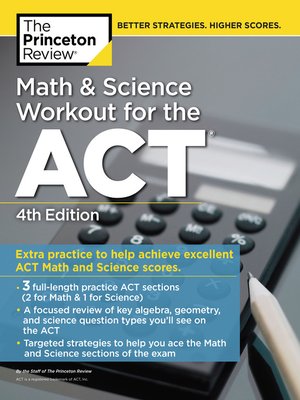 cover image of Math and Science Workout for the ACT